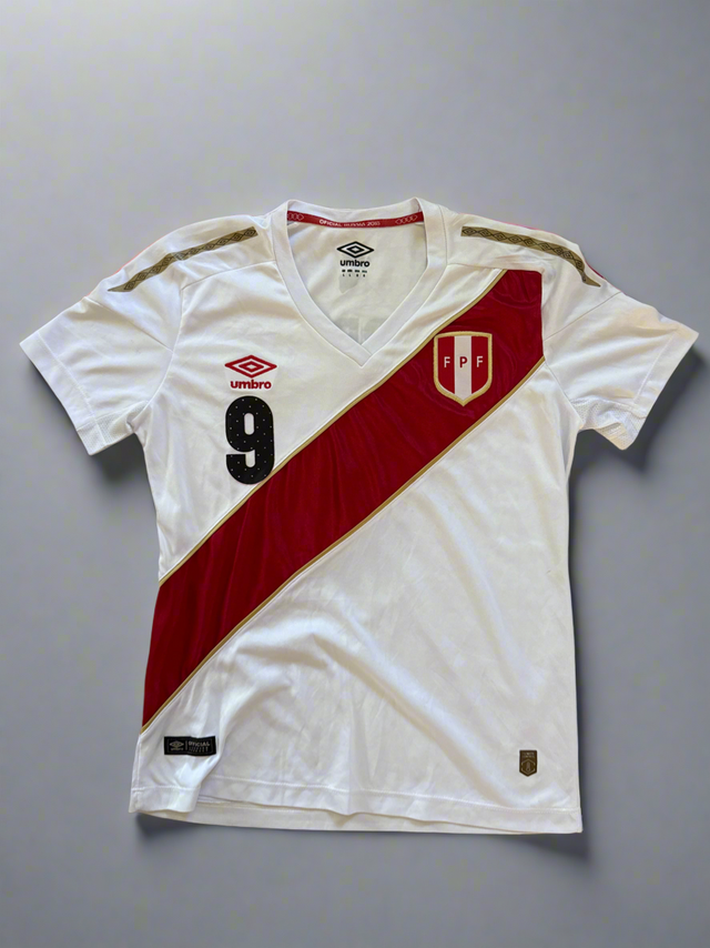 Peru National Team Jersey – 2018 Russia World Cup – Guerrero #9 – Size L – Umbro