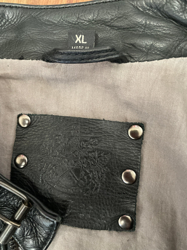 Vintage Rogue Leather Motorcycle Jacket XL