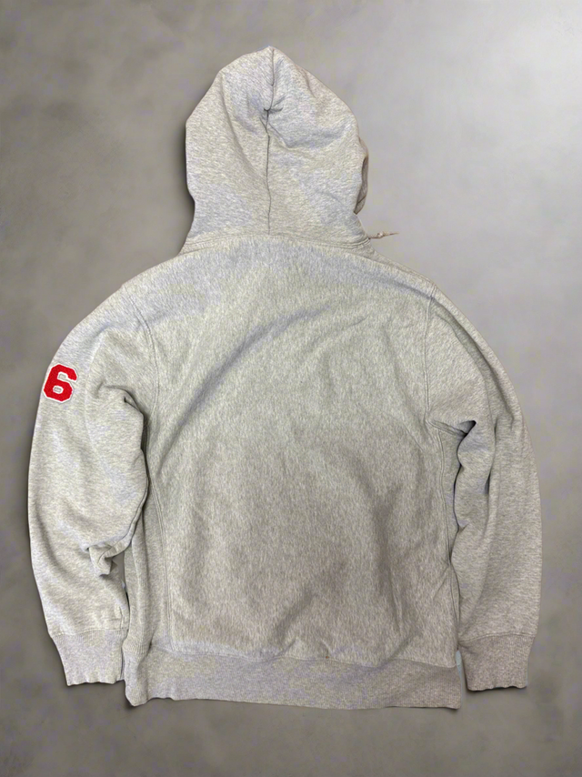 Bodega Collegiate Crest Hoodie Grey Size L