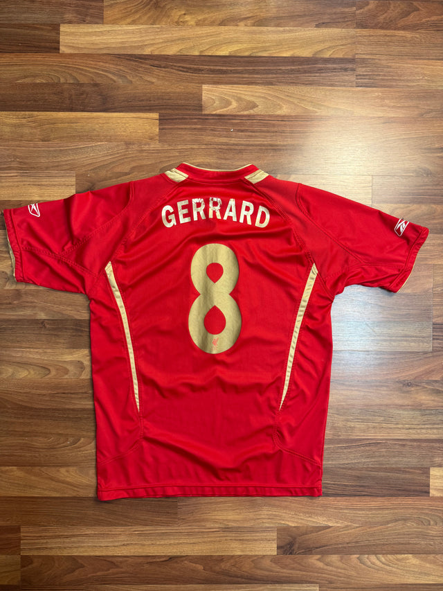 2006–07 Liverpool FC Steven Gerrard Jersey by Reebok - Carlsberg Sponsor (Size M)