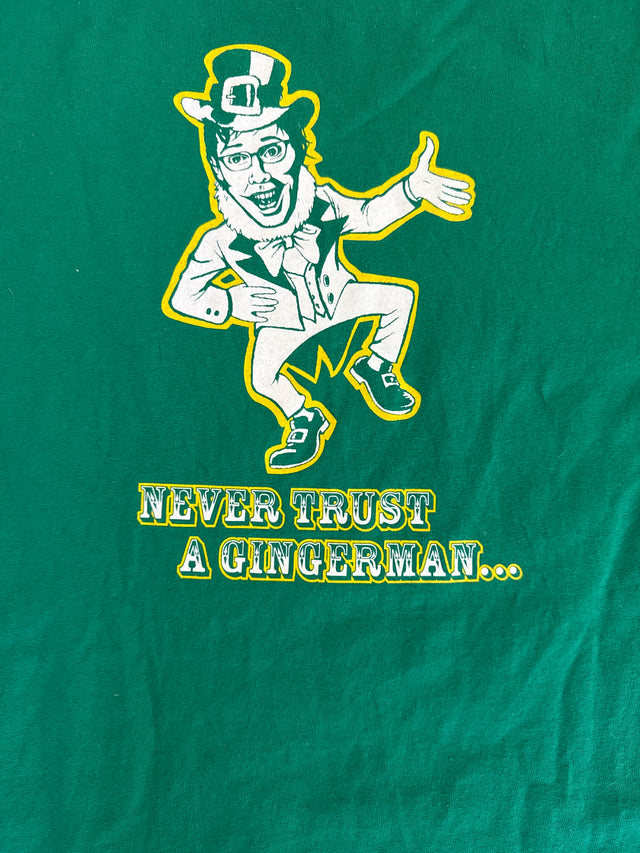 Y2K Foo Fighters Never Trust A Gingerman T Shirt Green Size XL