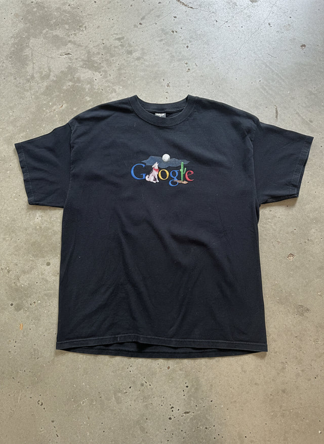 Vintage 2000s Google Desert Howling Dog Tee Black Size XL