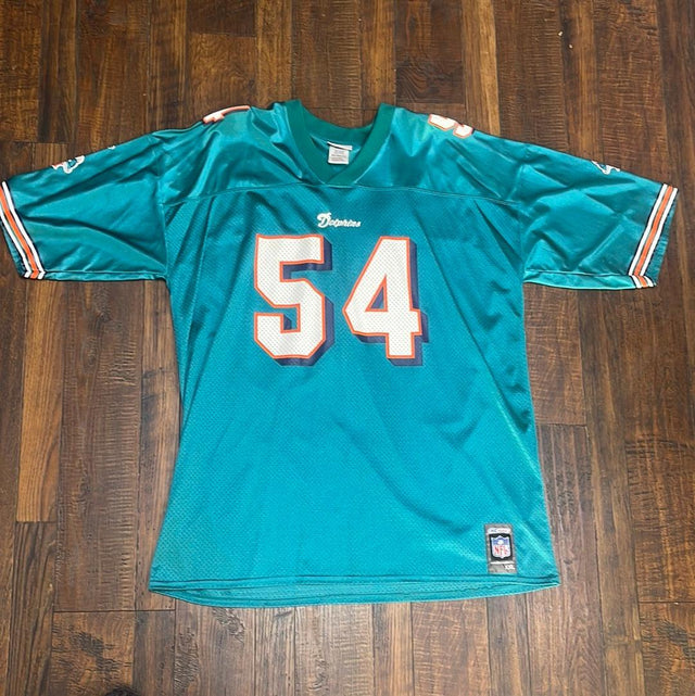 NFL Miami Dolphins Zach Z.Thomas #54 Rebook Jersey 2XL