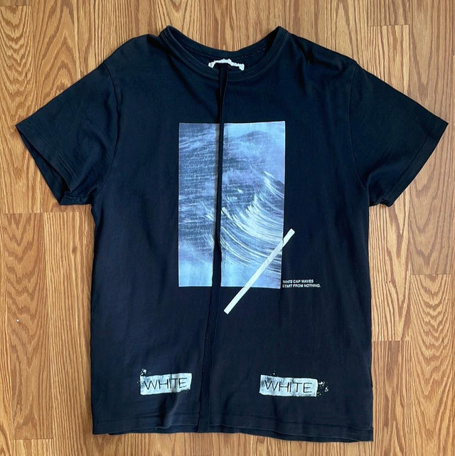 Off-White “White Cap Waves Start From Nothing” Tee M