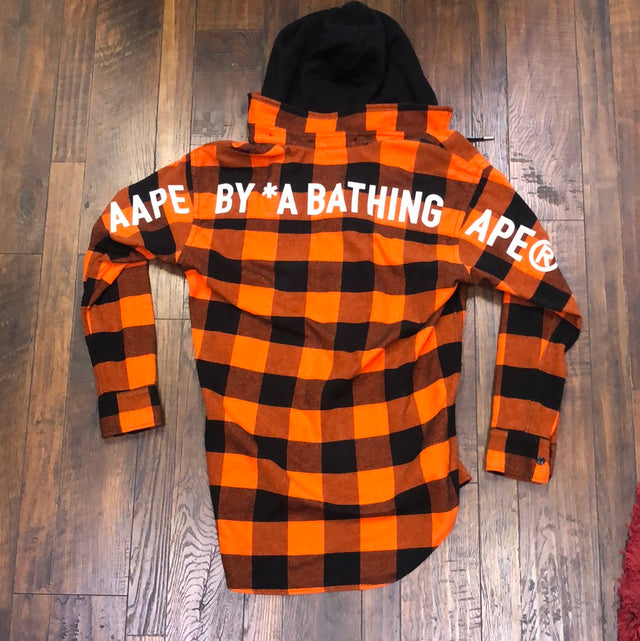 AAPE Workers Union BY *A BATHING APE Flannel Hoodie M