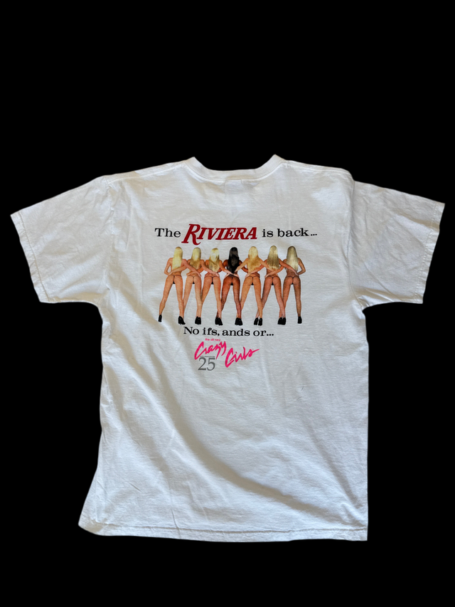 Vintage Riviera Casino Hotel Las Vegas “Crazy Girls 25th Anniversary” Promo T-Shirt