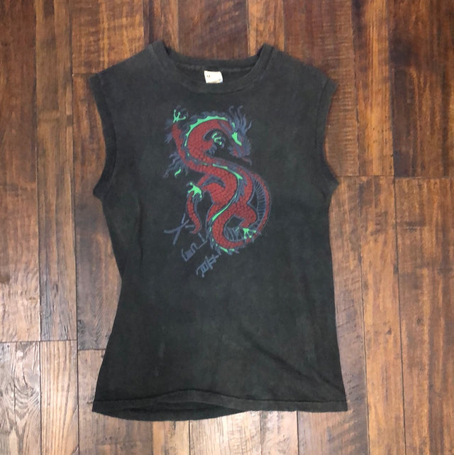 Vintage 80s Screen Stars Dragon Sleeveless Shirt M