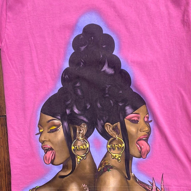 Cardi B And Megan Thee Stallion WAP Double Hit T-Shirt L