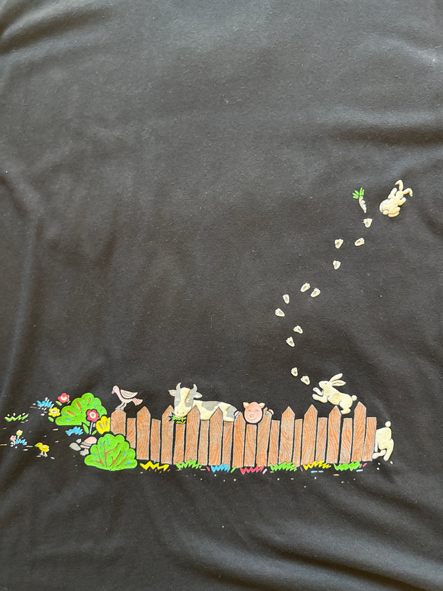 Vintage 1992 Marcy’n Me Farm Animals Puff Print Tee Made in USA One Size