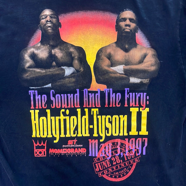 Vintage 1996 Mike Tyson vs Holyfield The Sound and the Fury MGM Grand XL T-Shirt