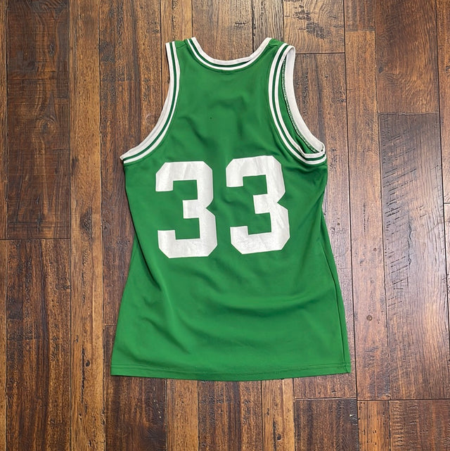 Vintage 1989/90 NBA Boston Celtics Larry Bird Macgregor Sand-Knit Jersey M