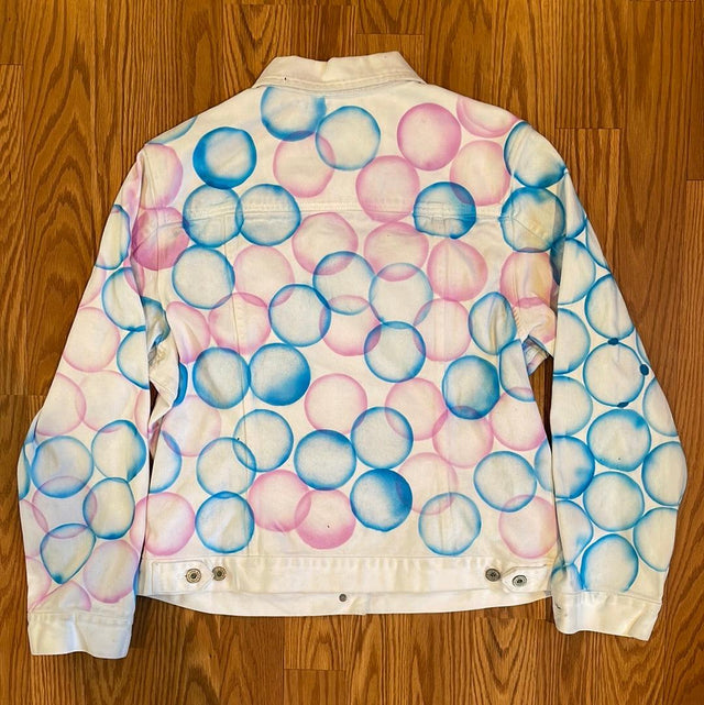 Y2K Eddie Bauer Bubbles Denim Jacket L