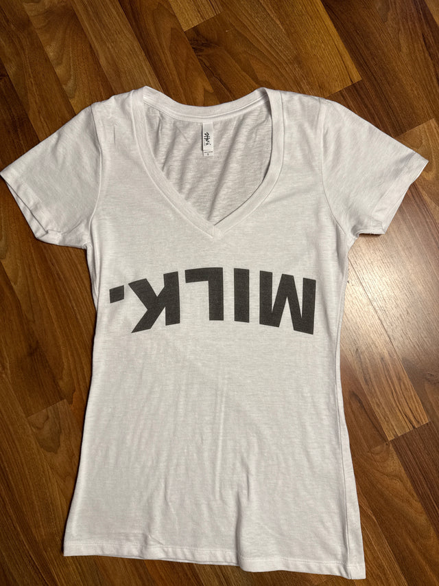 Milk Room Reflected Type V-Neck Tee – Women’s Slim Fit