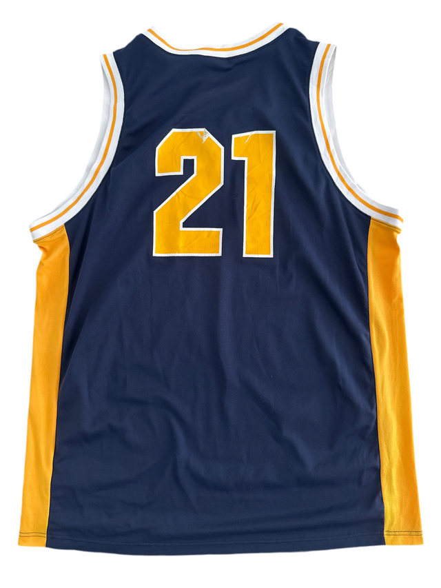 Vintage Y2K Nike West Virginia Mountaineers #21 Basketball Jersey XXL