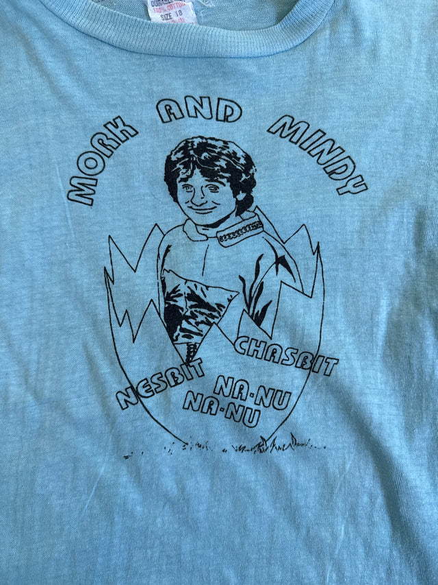 Vintage 1979 Robin Williams Mork & Mindy “Nesbit Na-Nu Na-Nu” T-Shirt Small