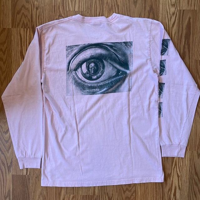 Supreme Pink MC Escher Eye LS Tee Large