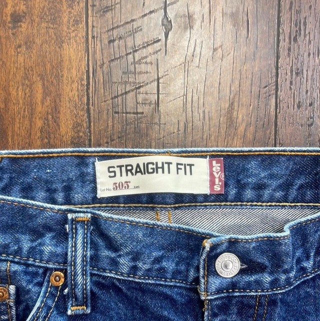 Levi’s 505 Mens 38x30 Blue Jeans Made In Lesotho