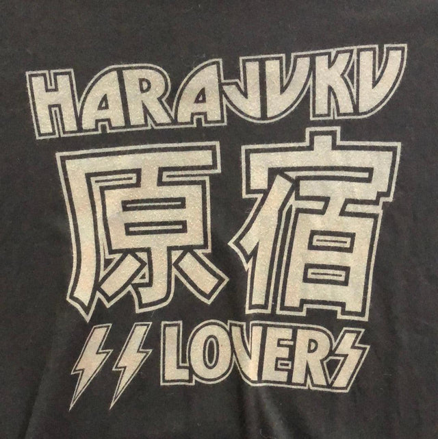 Y2K Black Harajuku Lovers Shirt M