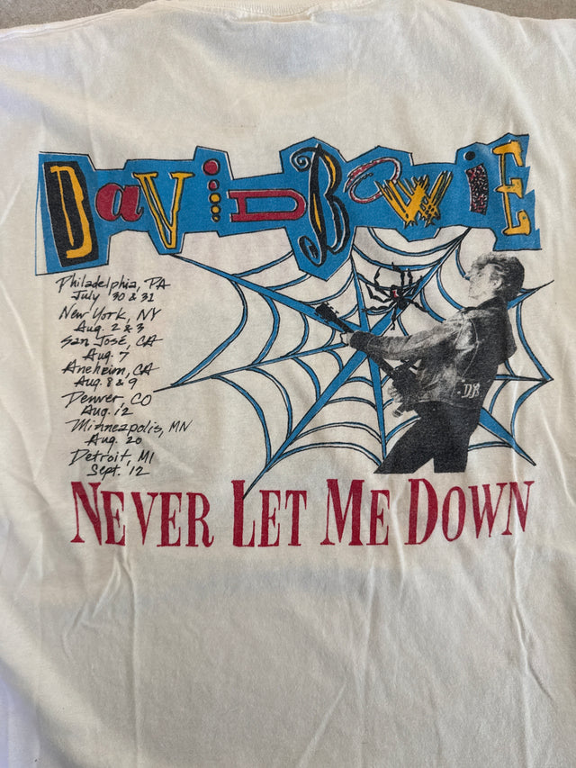Vintage 1987 David Bowie Glass Spider Tour T Shirt Size L Made In USA