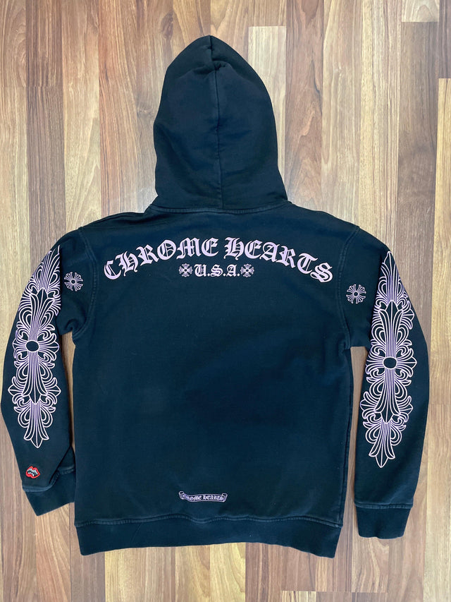 Chrome Hearts Matty Boy Pink Floral Hoodie Small