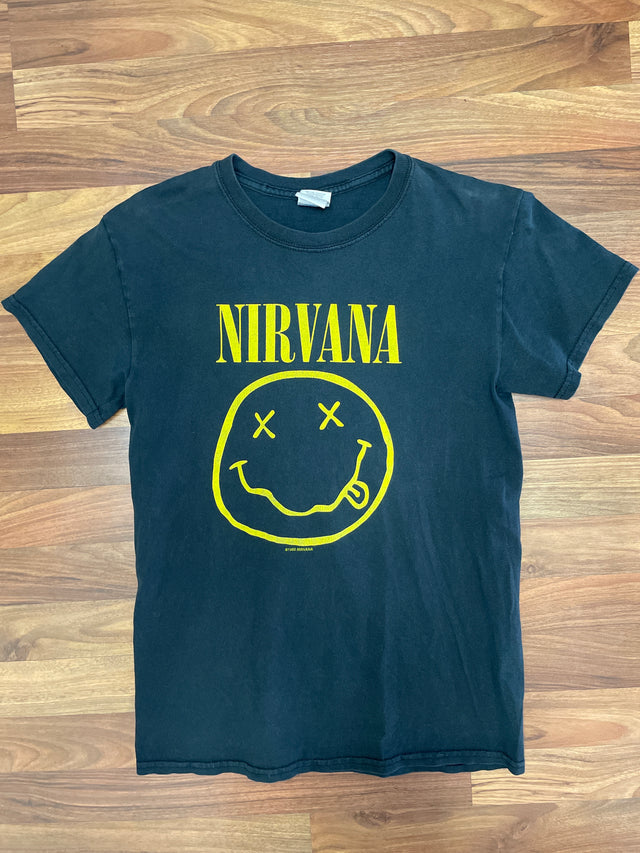 Vintage Nirvana 1992 Smile Black Tee S