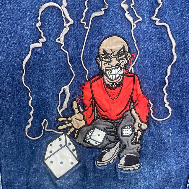 Vintage 90s Rolling Dice Dtek Jean Jacket 2XL