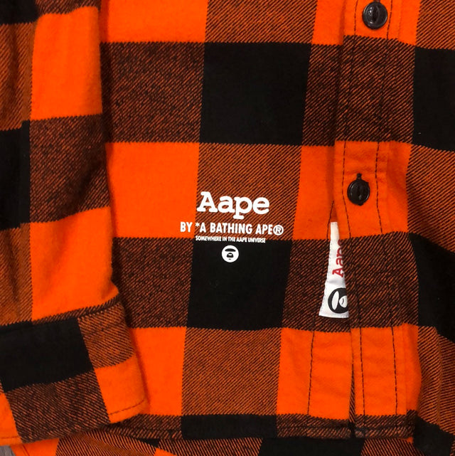 AAPE Workers Union BY *A BATHING APE Flannel Hoodie M