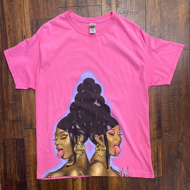 Cardi B And Megan Thee Stallion WAP Double Hit T-Shirt L