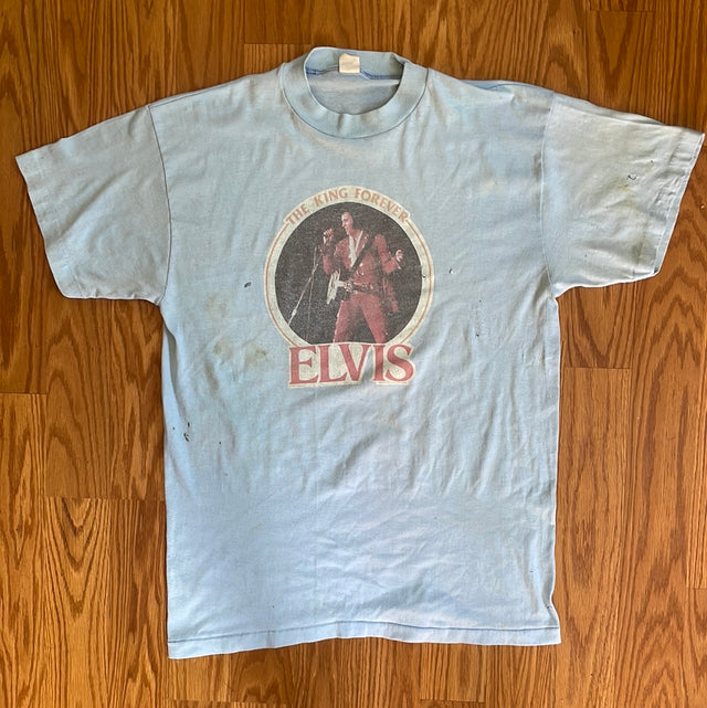 Vintage 1970s Elvis Presley The King Forever Shirt L