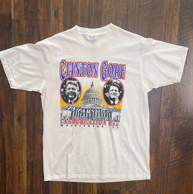1993 US Presidential Inauguration Day Bill Clinton Al Gore Shirt XL