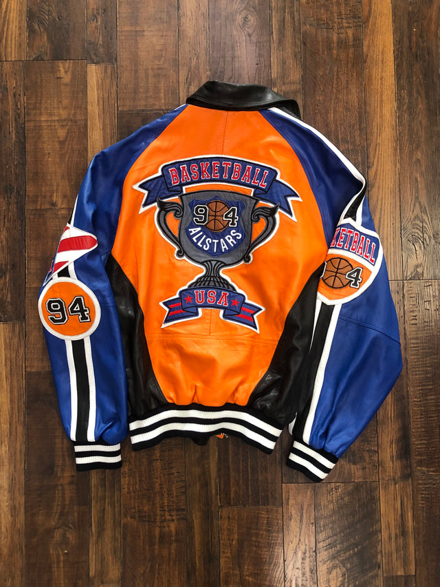 Vintage USA All Stars 94 Hobo Michael Hoban North Beach Leather Jacket XL