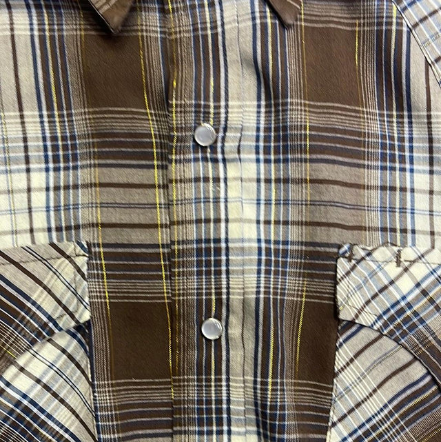 Ely Cattleman Western Pearl Snaps Cowboy Work Shirt XL