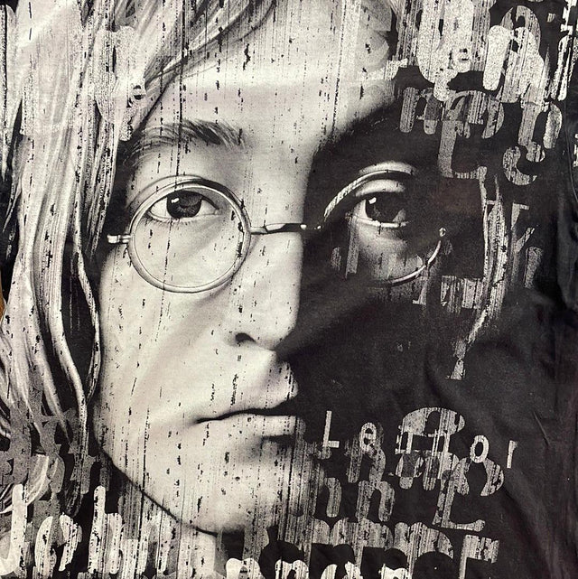 Vintage 90s John Lennon All Over Print Big Face Tee Single Stitch XL