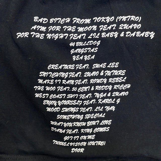 SS20 Pop Smoke x Vlone Tracklist Tee S