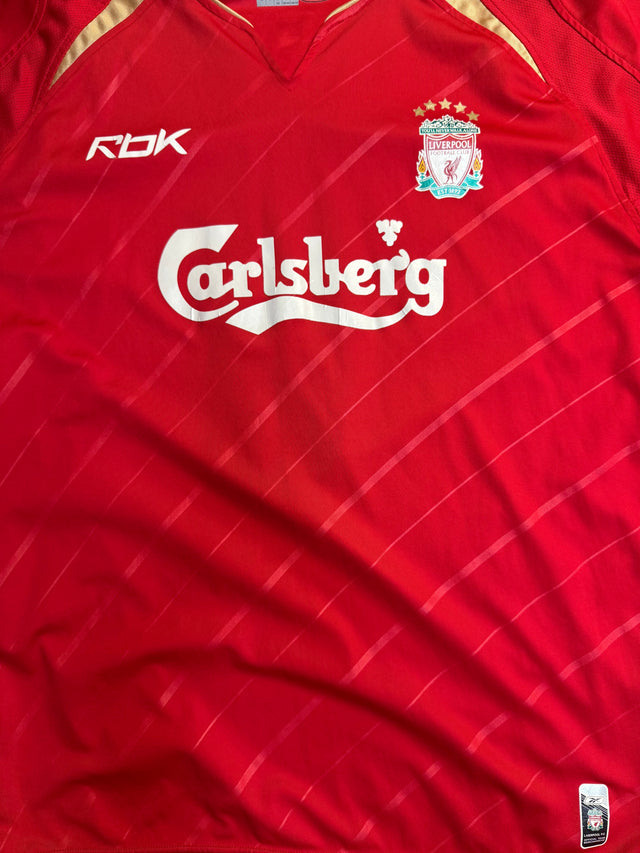 2006–07 Liverpool FC Steven Gerrard Jersey by Reebok - Carlsberg Sponsor (Size M)