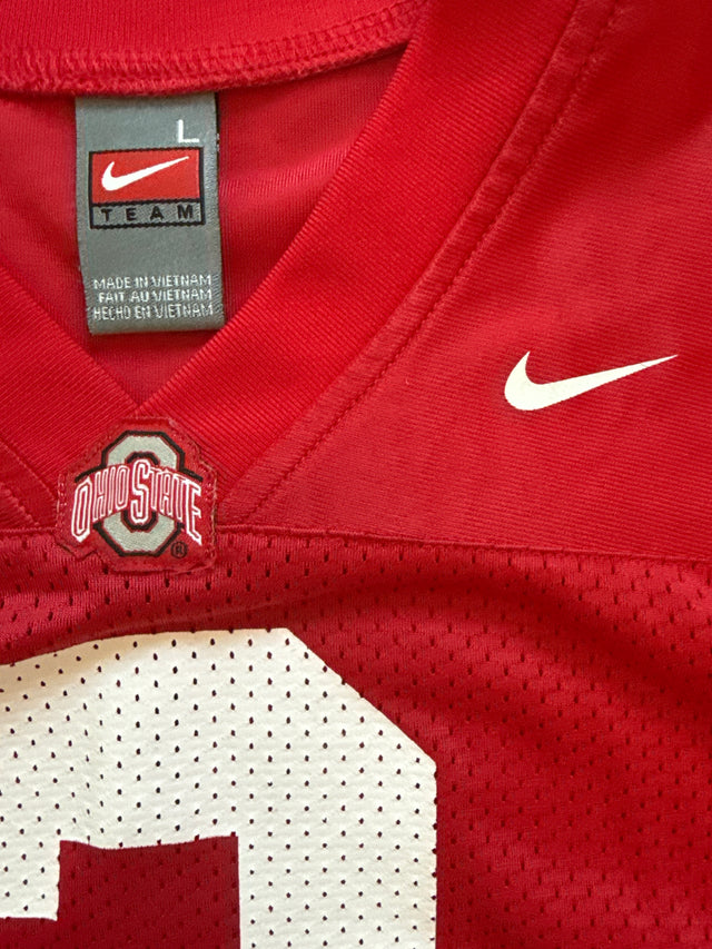 Vintage 2002 Ohio State Buckeyes #2 Nike Team Football Jersey Red Size Large