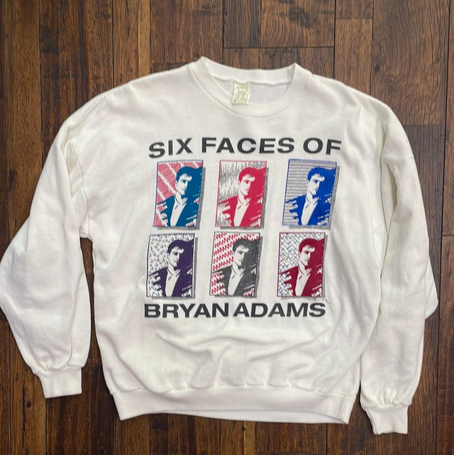 1987 Bryan Adams Into The Fire Europe Tour 1987 Crewneck XL