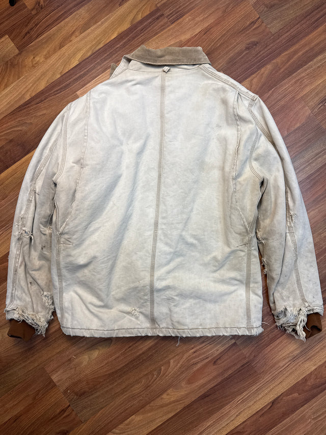 Vintage Carhartt Chore Coat Jacket - Distressed Canvas Duck Workwear (Men’s XL)