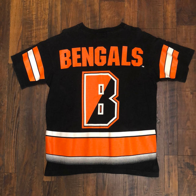Vintage 1994 Cincinnati Bangles Big Print Shirt L