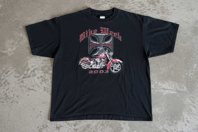 Vintage 2003 Bike Week Daytona Beach Iron Cross Chopper T-Shirt XL