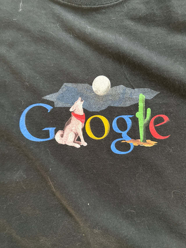 Vintage 2000s Google Desert Howling Dog Tee Black Size XL