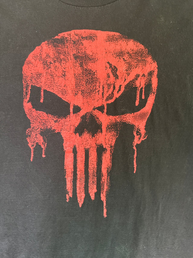 Marvel Punisher Skull T-Shirt Black Size Large