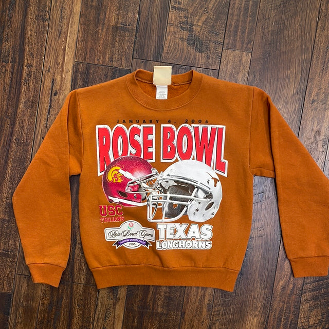 Y2K Rose Bowl 2006 USC Vs. Texas Longhorns S Kids Crewneck M