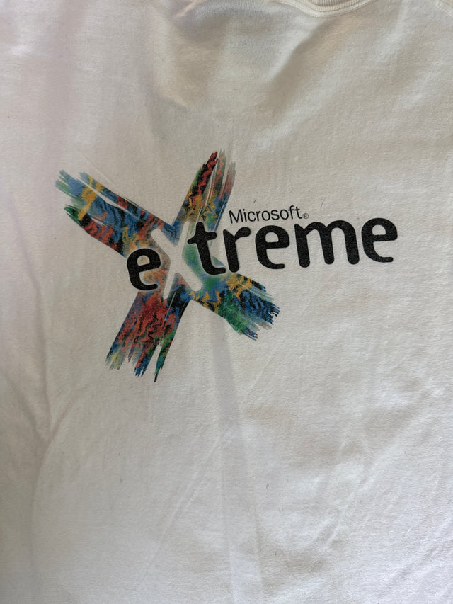 Vintage 1997 Microsoft Extreme Promo T Shirt White USA Made Size XL