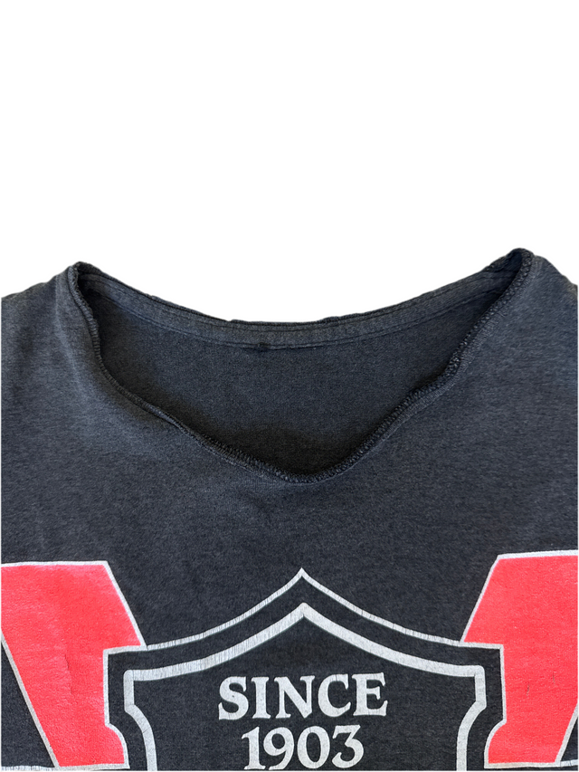 Vintage 1990 Harley-Davidson 3D Emblem Tee American Made, Reworked Collar