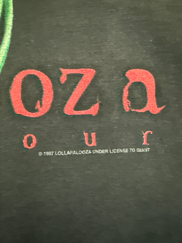 Vintage 1997 Lollapalooza World Tour T-Shirt XL, Black, Giant Tag