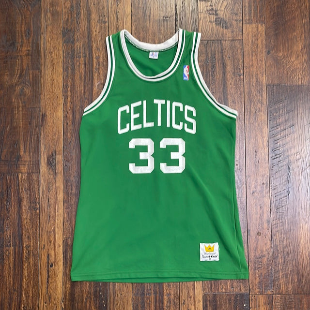 Vintage 1989/90 NBA Boston Celtics Larry Bird Macgregor Sand-Knit Jersey M