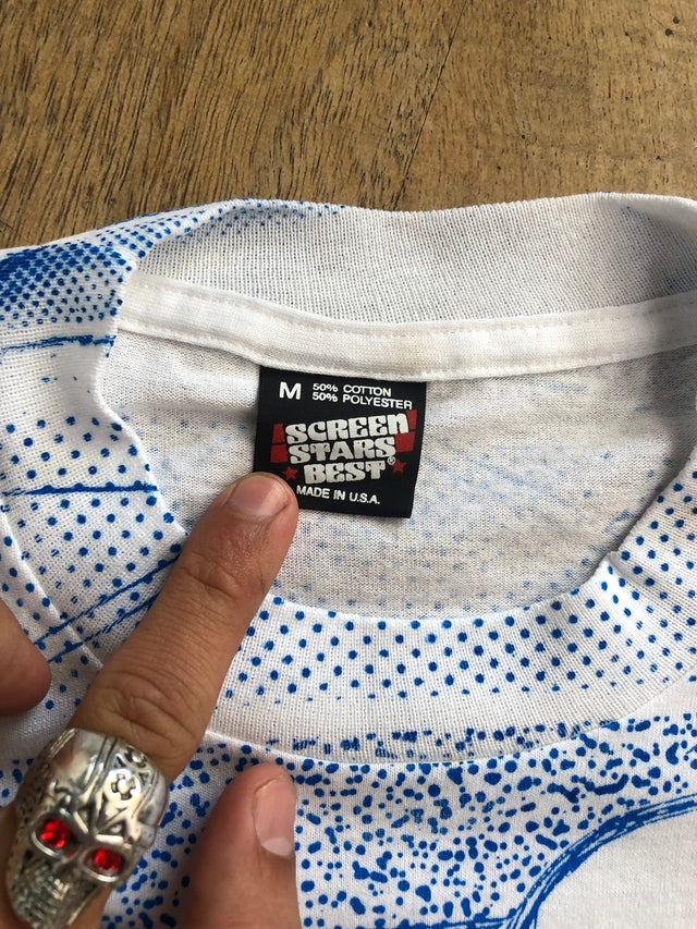 1991 Football All Over Print Tee M