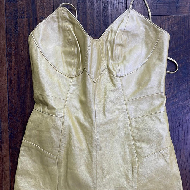 Y2K Leather Jumpsuit Size 8