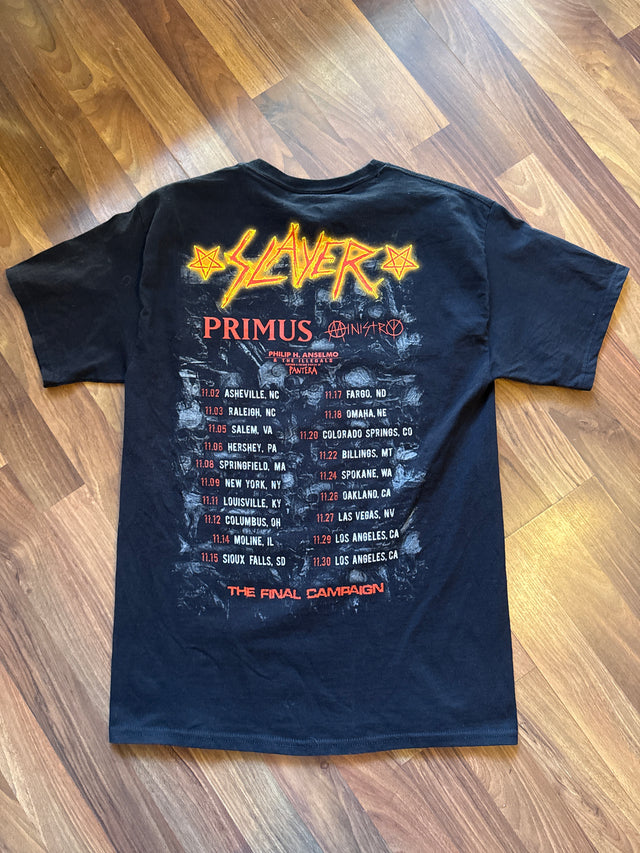2019 Slayer Final Campaign Farewell Tour Tee Primus Ministry Pantera Size M